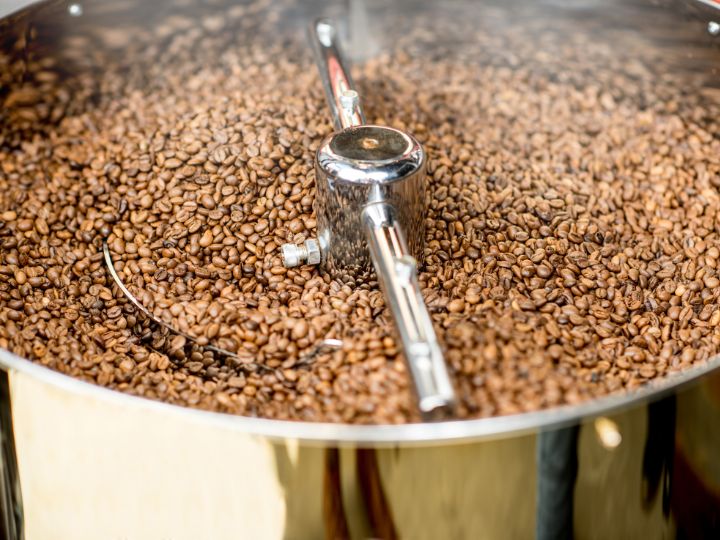 Photo of Beach Bros coffee beans roasting