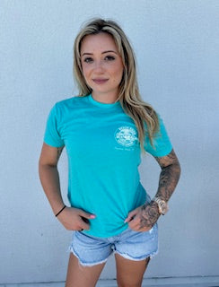 Short Sleeve Beach Bros T- Shirt Color Tahiti Blue