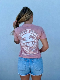 Short Sleeve Beach Bros T- Shirt Color Desert Pink