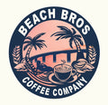 4'' Beach Bros Coffee Alternate Sticker
