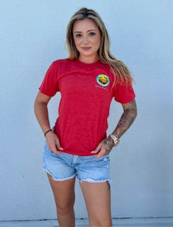 Short Sleeve Beach Bros T- Shirt Color Vintage Red