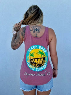 Beach Bros Coffee Co Tank Top Color Blush Frost