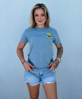 Short Sleeve Beach Bros T- Shirt Color Vintage Stonewash Denim